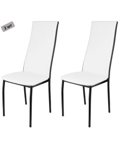Комплект стульев Hamburg черный белый с вставкой 2 шт Kett-up