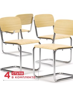 Комплект стульев для офиса 4 шт Drop PP хром ясень Artcraft