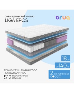 Ортопедический матрас Liga Epos 160х200 двусторонний с независимыми пружинами Bruq