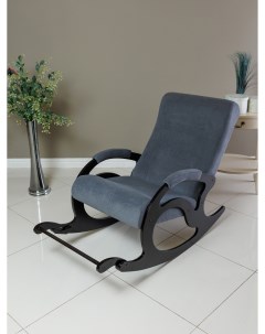 Кресло качалка Квинта Ларгус серое с подножкой Фабрика мебели квинта