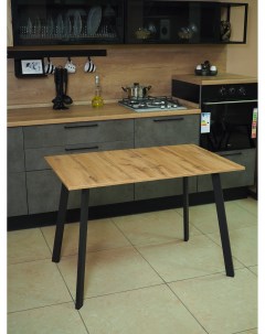 Стол Слим 2 кухонный нераздвижной в стиле лофт ЛДСП дуб вотан 110x70x75 см Frenesie