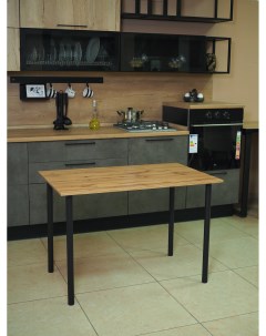 Стол Слим кухонный нераздвижной в стиле лофт ЛДСП дуб вотан 110x70x75 см Frenesie