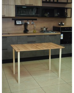 Стол Слим кухонный нераздвижной в стиле лофт ЛДСП дуб вотан 110x70x75 см Frenesie