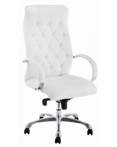 Компьютерное кресло Osiris white satin chrome Woodville