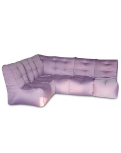 Бескаркасный модульный диван Shape 3 one size рогожка Фиолетовый Dreambag