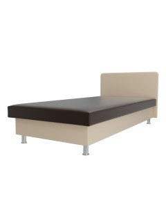Кровать Мальта экокожа коричневый бежевый Лига диванов