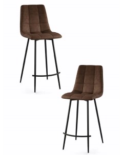 Комплект стульев полубарных Чили 2шт коричневый черный М-трейд
