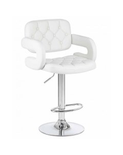Барный стул серебристый белый Logomebel