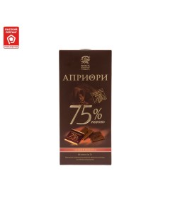 Шоколад горький Верность качеству 75 какао 100 г Apriori