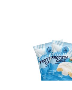 Протеиновое печенье с суфле без сахара Protein Cake EXTRA Кокос Ваниль 6 шт х 70г Fit kit