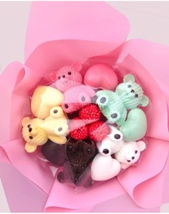 Шоколадные мишки с ягодами и сердечками 200 г Shokotrendy