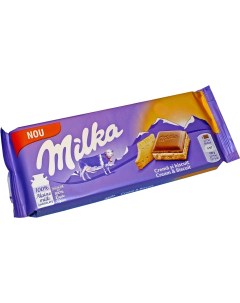 Шоколад Cream Biscuit c прослойкой нежного крема и печеньем 100 гр Упаковка 18 шт Milka