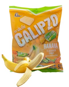 Карамель Калипсо Banana со вкусом банана 50 шт 140 г Calipzo