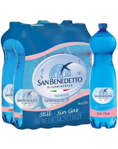 Вода минеральная негазированная 1 5 л 6 шт San benedetto