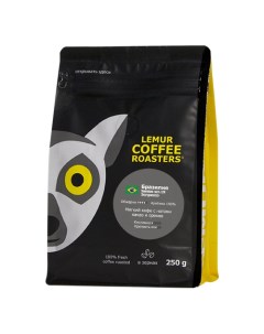 Кофе в зернах Бразилия Santos scr 19 Эспрессо свежая обжарка 250 г Lemur coffee roasters
