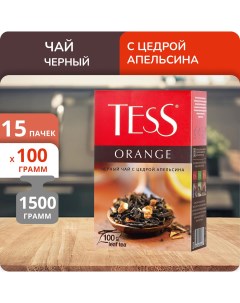 Чай Orange черный 100 г 15 шт Tess