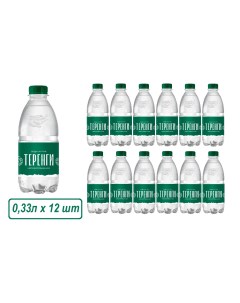 Вода питьевая негазированная 0 33 л х 12 шт Теренги