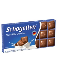 Плитка Alpen Milk Chocolate молочный шоколад 100 г Schogetten