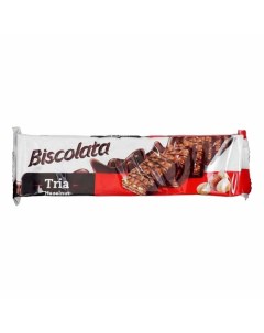 Вафли Tria с ореховой начинкой в молочном шоколаде 100 г Biscolata