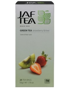 Чай зелёный Green Strawberry Kiwi с ароматом клубники и киви 25 пак Jaf tea