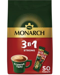 Кофейный напиток Strong 3 в 1 растворимый 650 г Monarch