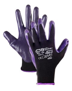Перчатки хозяйственные с пенным пурпурным покрытием размер XL 3 пары Adolf Buc Adolf bucher