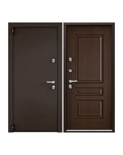 Дверь входная Torex для дома Village advanced 950х2050 левый терморазрыв коричневый Torex стальные двери
