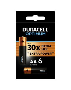 Батарейки Optimum LR6 6BL 5014065 АА алкалиновые 1 5v 6шт уп Duracell