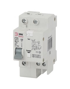 Автоматический выключатель дифференциального тока 1P N 20А 30мА тип АС х ка SIMP Era