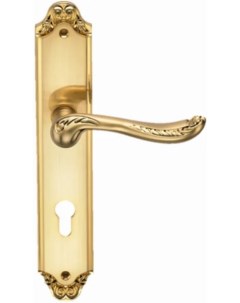 Ручка дверная GENESIS ACANTO на длинной накладке под цилиндр CL матовое золото Archie