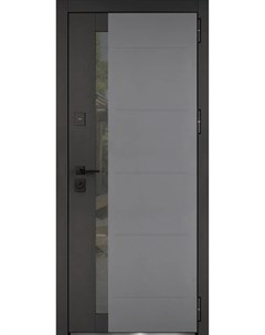 Дверь входная металлическая Аваллон Муар черный Муар белый 85x203см Левая Tandoor
