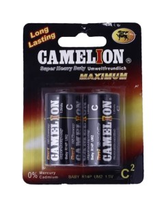 Батарейка C R14 1 5V блистер 2шт цена за 1шт Saline Maximum Camelion