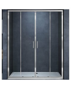 Душевая дверь в нишу Alpha VDS 3AL2160CL 160 см стекло прозрачное хром Vincea