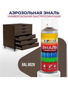 Универсальная аэрозольная эмаль матовая коричневый шоколад RAL 8027 Color1