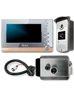 Комплект видеодомофона с электромеханическим замком и RFID модулем KIT VD07R ID SS Ps-link