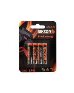 Батарейки щелочные алколиновые SUPER ААА 1 5В АAА BN0550 4шт мизинчиковые Bikson
