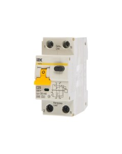 Выключатель автоматический дифференциального тока 1P N C25 30мА тип АC защита 230В АВДТ 4 Era