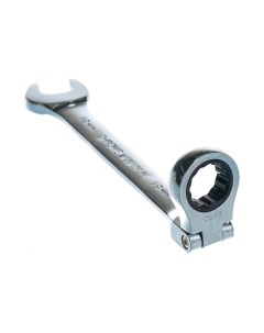Ключ комбинированный 19х19мм трещоточный шарнирный с держателем Эврика