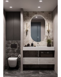 Зеркало OLV для ванной с холодной LED подсветкой 70x30см Slavio maluchini