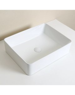 Накладная раковина для ванной N9104 белая прямоугольная керамическая Gid