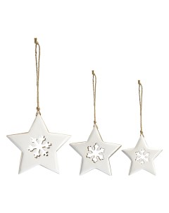 Набор елочных украшений Winter stars из коллекции New Year Essential 3 шт Tkano