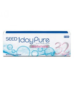 Контактные линзы 1 day Pure moisture 32 линзы R 8 8 SPH 0 50 однодневные прозрачные Seed