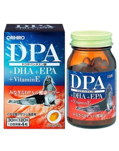 Orihiro Омега 3 жирные кислоты DPA DHA EPA капсулы массой 360 мг 120 шт Orihiro co.ltd