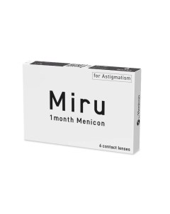 Астигматические линзы MIRU 1Month for Astigmatism 6 шт SPH 4 00 Cyl 0 75 AXIS 20 Menicon