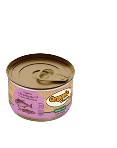 Влажный корм для кошек тунец с барабулькой в рыбном бульоне 24шт по 70г Organic сhoice