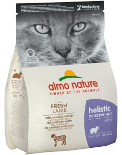 Сухой корм для кошек Holistic Cat Dry Digestive help ягненок 2кг Almo nature