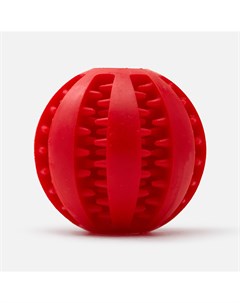 Мячик для собак с отверстиями для корма 5 см красный Market union