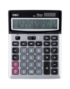Калькулятор настольный 1654 12 разрядов серебристый Deli