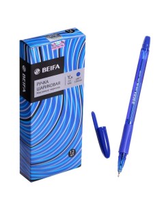 Ручка шариковая Beifa узел 0 7мм синие чернила пластиковый корпус 12 шт Nobrand