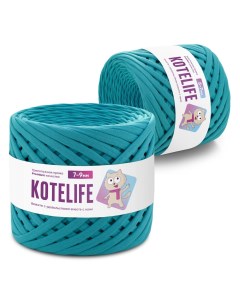 Трикотажная пряжа для вязания 7 9мм 100м набор 2шт цвет изумруд Kotelife